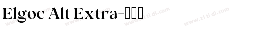 Elgoc Alt Extra字体转换